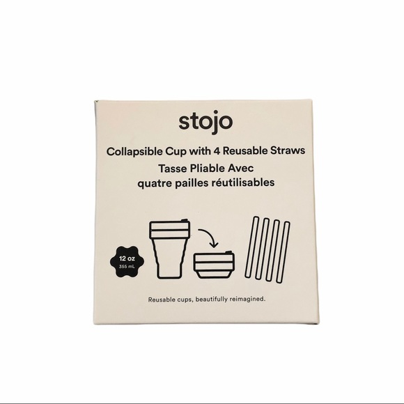 Stojo Collapsible Cup w/ Reusable Straws - Picture 2 of 5